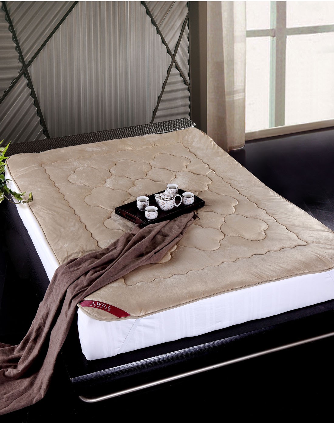 1.2m防滑驼绒床垫120*200cm