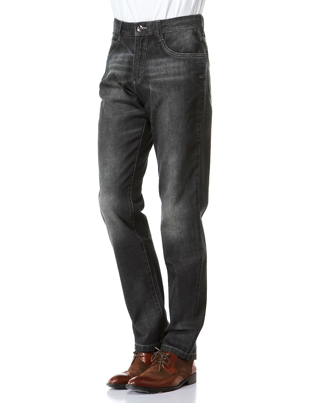男黑灰牛仔裤