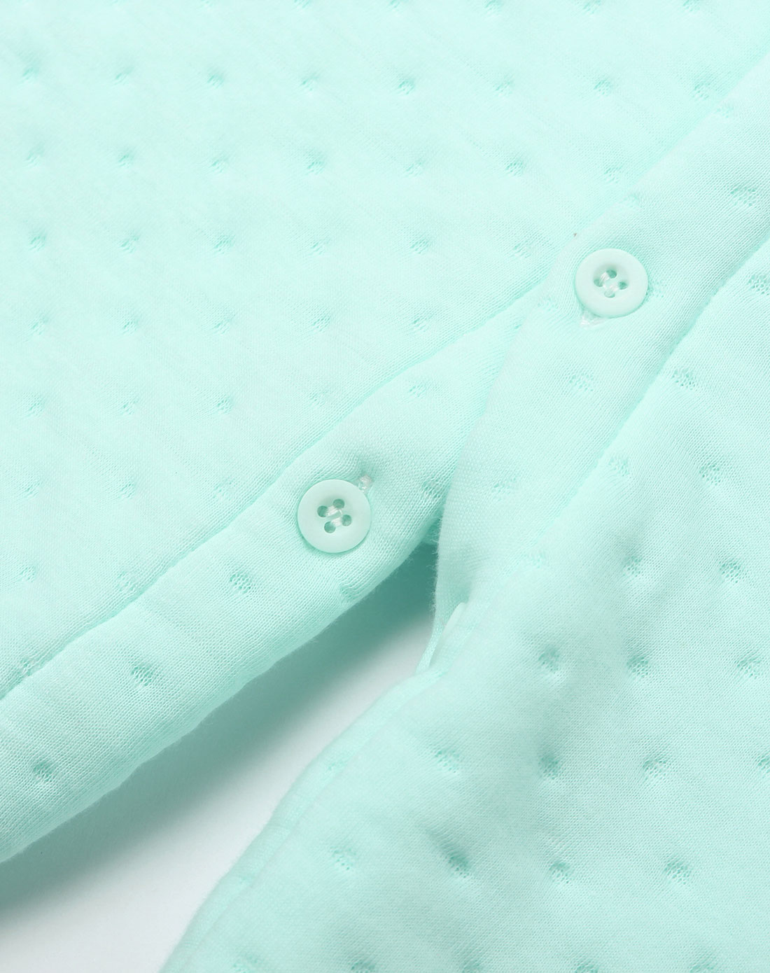 婴童粉绿空气棉爬爬衣