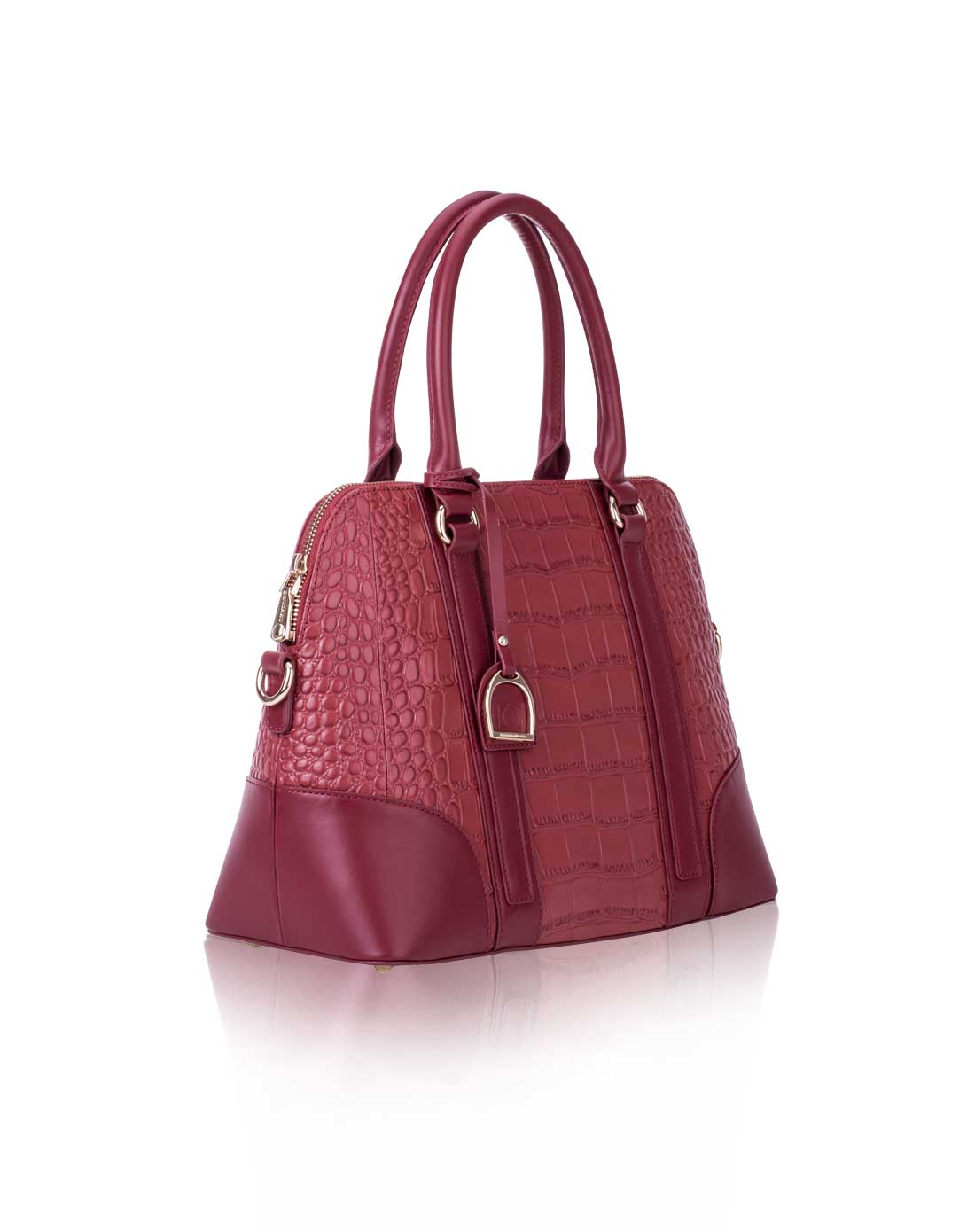 zaccaro&niccolo暗红色经典鳄鱼纹贝壳包42n4013m42_唯品会
