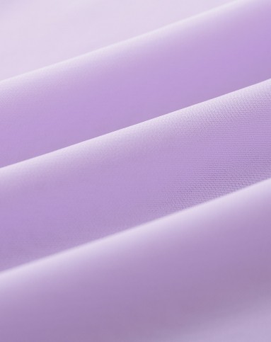 粉紫色甜美印花拼接雪纺上衣