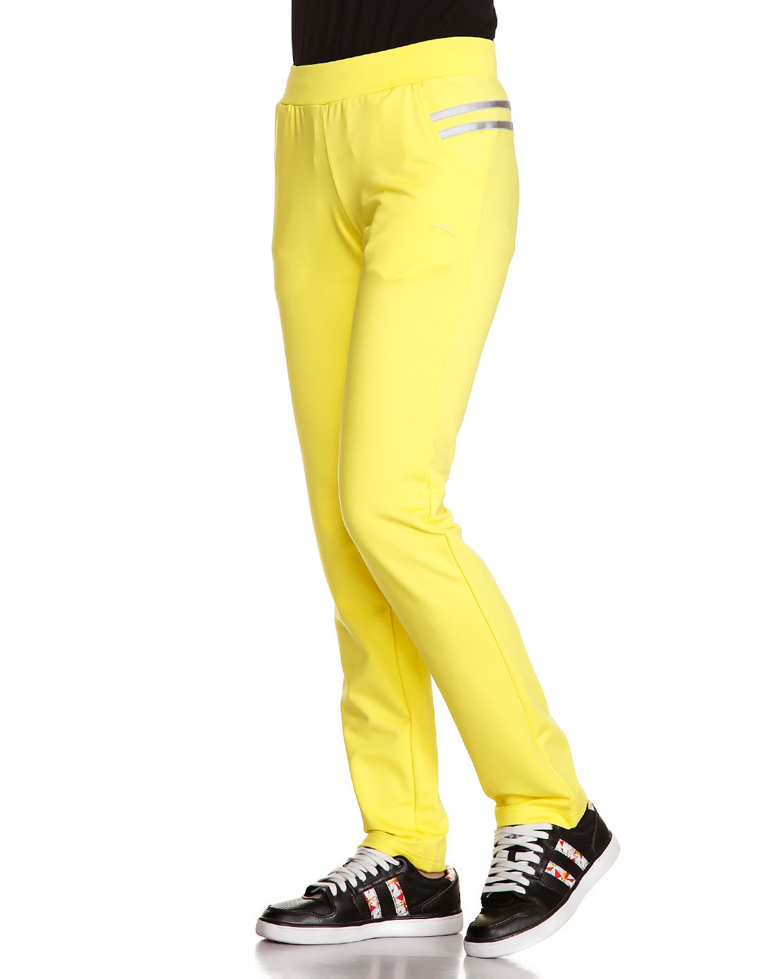 安踏anta潮流女性运动专场女款黄色运动长裤 时尚综训系列16417749-1