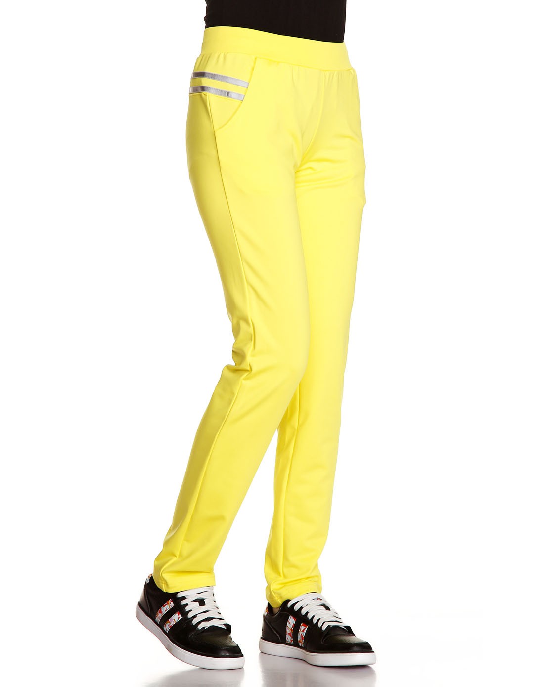 安踏anta潮流女性运动专场女款黄色运动长裤 时尚综训系列16417749-1