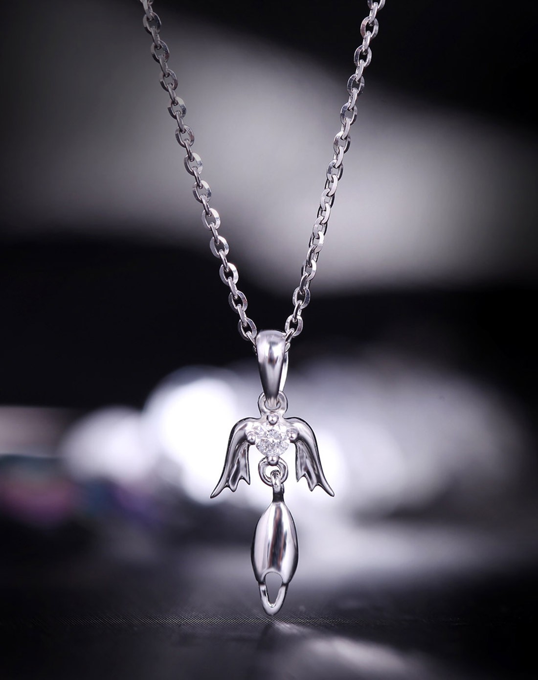 天使之翼-18k金钻石吊坠