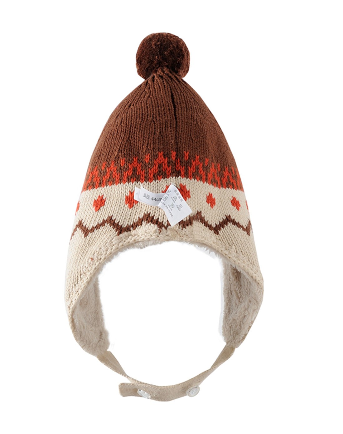 中性卡其色保暖毛织帽