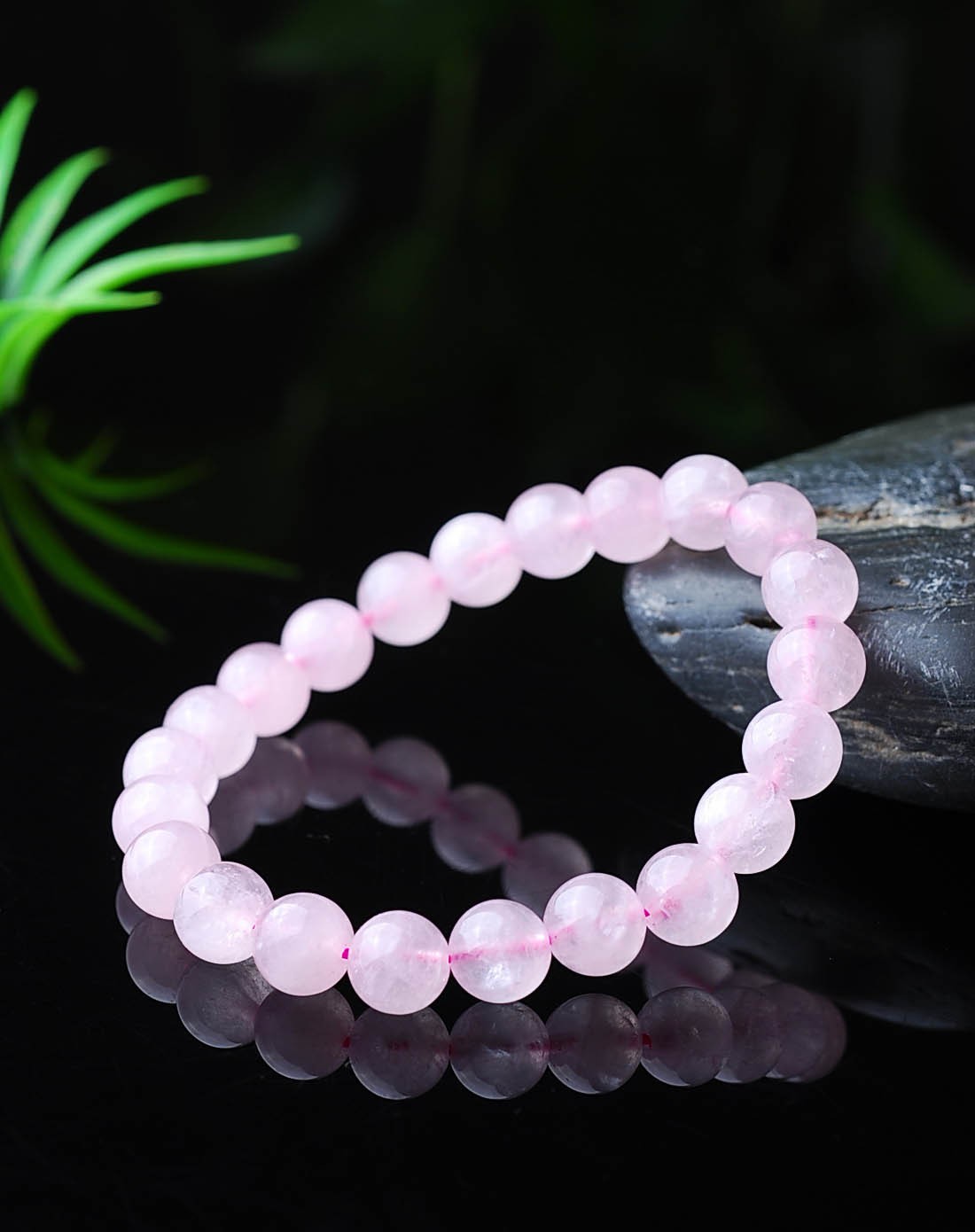 天然芙蓉石粉红佳人手串8mm(附证书)