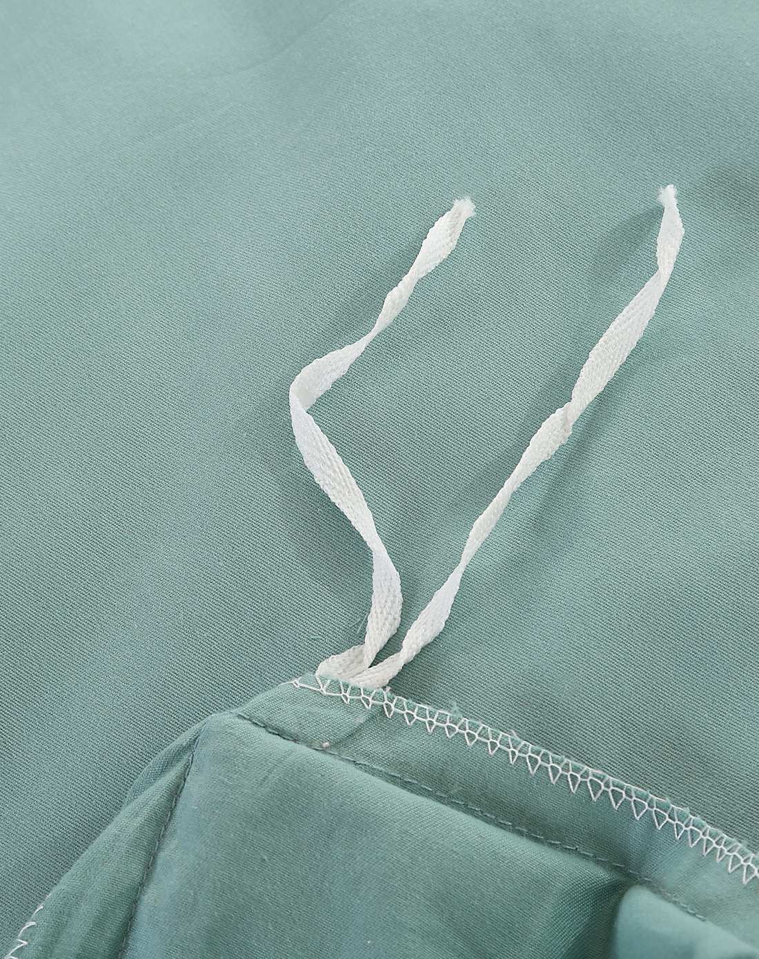 1.8m床全棉纯色双拼四件套-孔雀绿