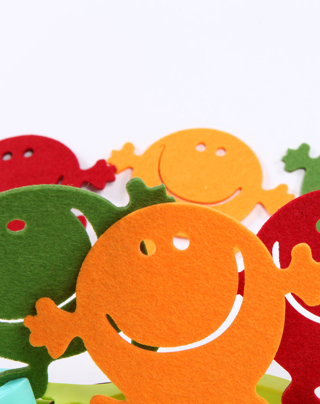 多色大嘴笑脸彩色杯垫8张