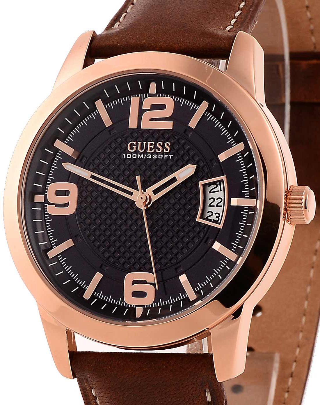 guess手表专场-经典蓝色表盘休闲男款石英表