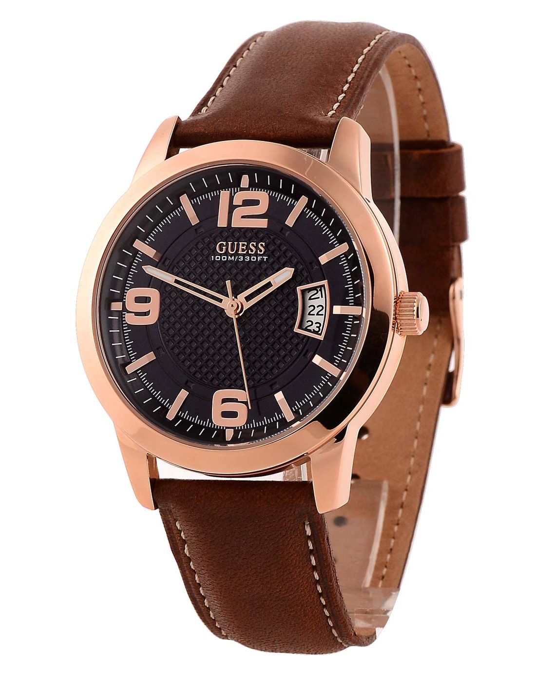 guess手表专场-经典蓝色表盘休闲男款石英表