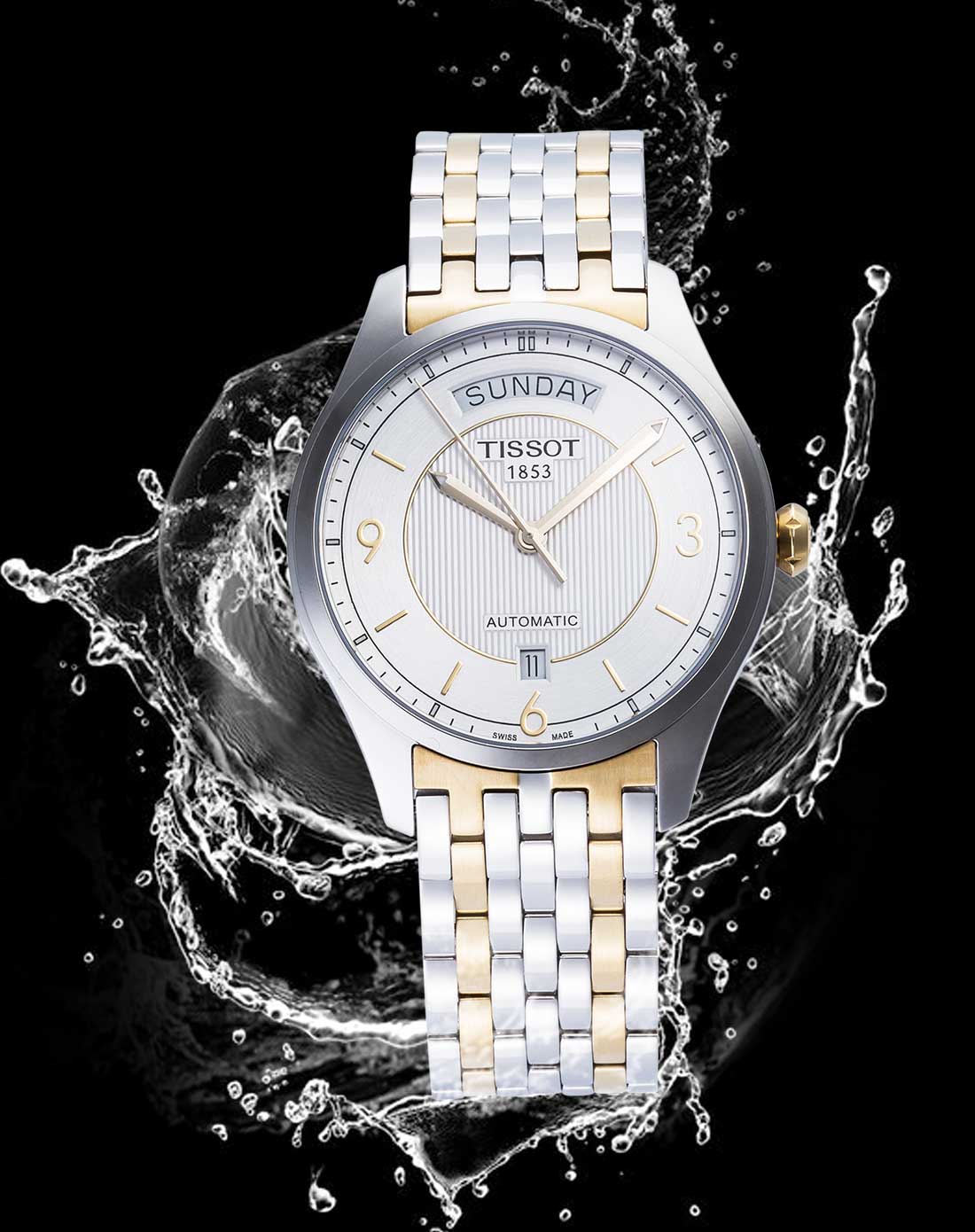 天梭tissot 唯意系列机械男表 t038.430.22.037.00