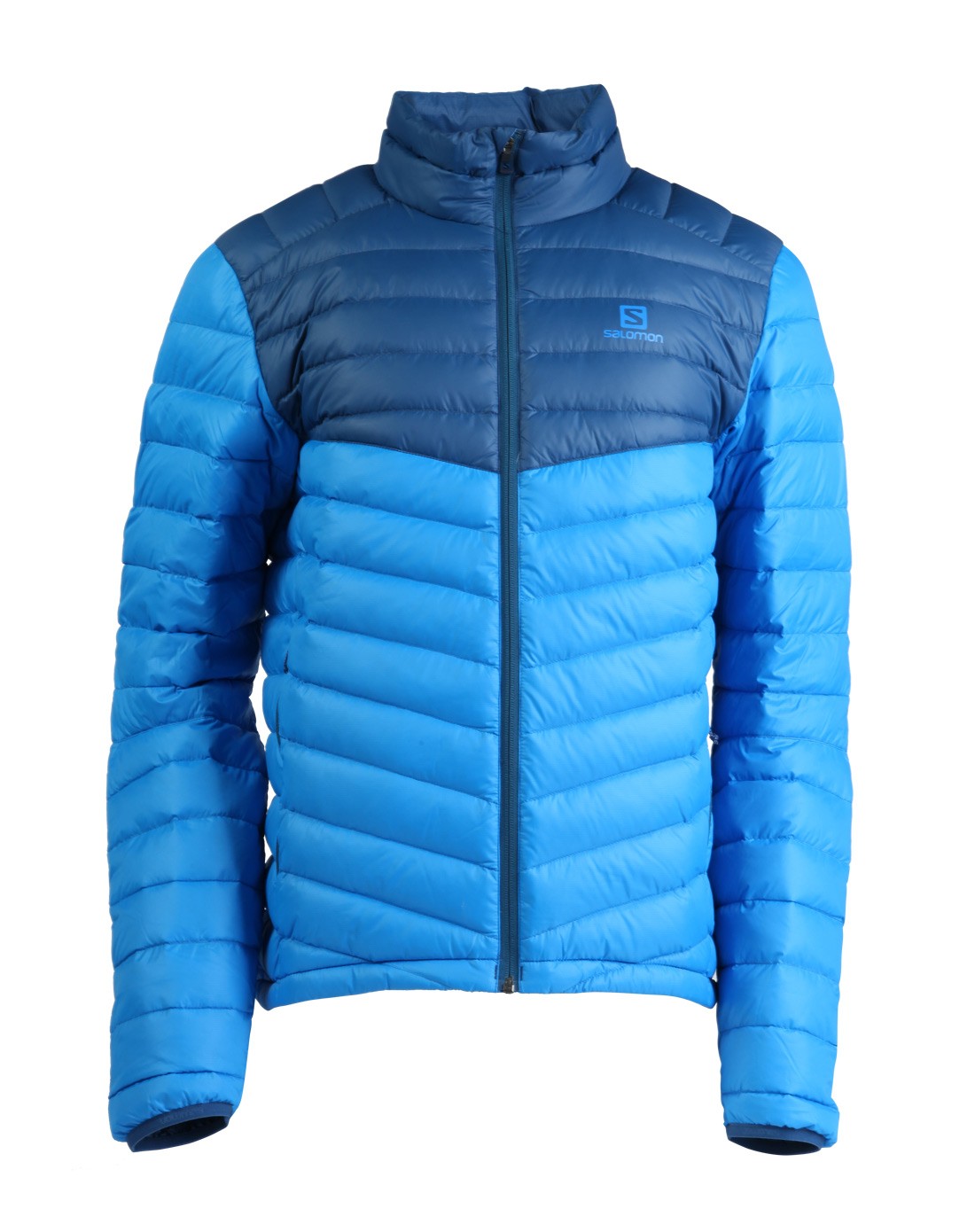 男款宝蓝色羽绒服