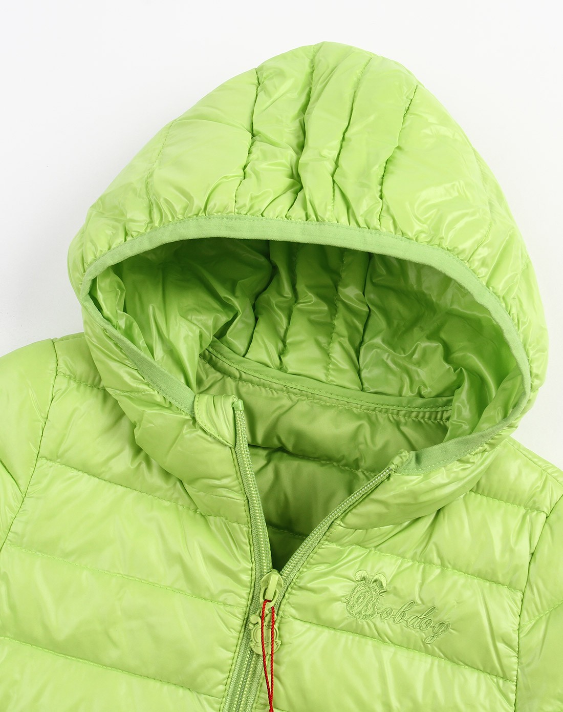 中性荧绿色保暖羽绒服