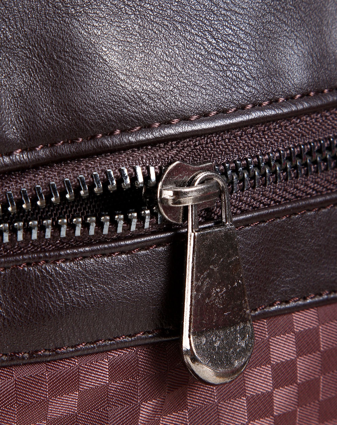 深咖色经典格纹电脑两用包