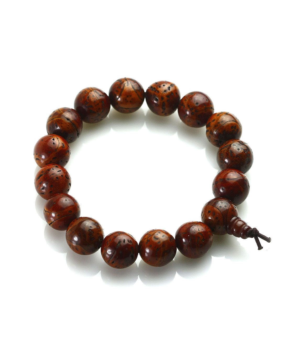 中性深褐色古龙眼菩提手链