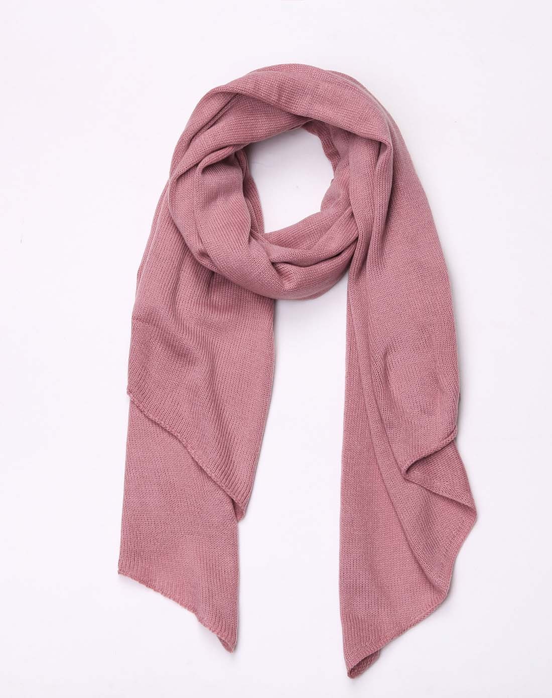 浅粉色简约百搭保暖两用围巾
