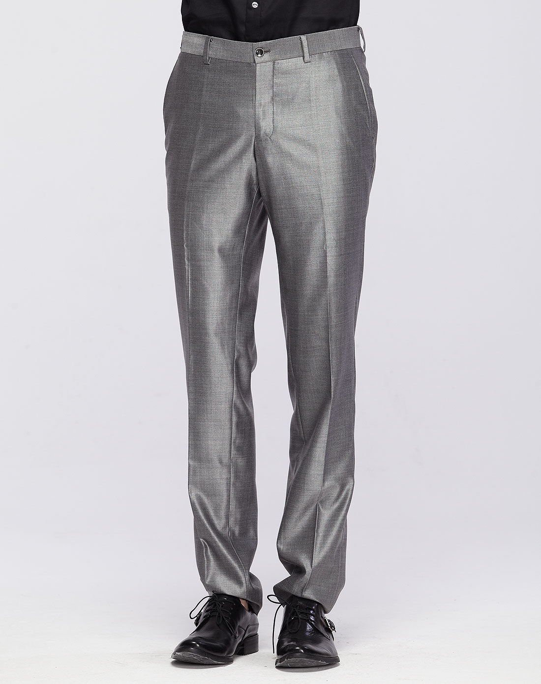 d&x(特惠)银灰色商务时尚亮面长西裤dk13807216j_唯品会