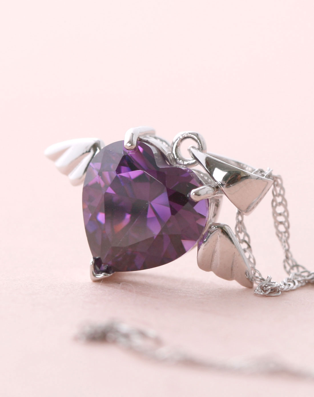 925银紫色小天使吊坠(赠送项链一条)