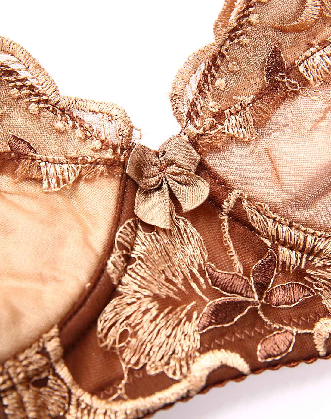 依蕾斯yileisi内衣移动端专场咖啡色华贵刺绣提拉侧收调整型文胸1651