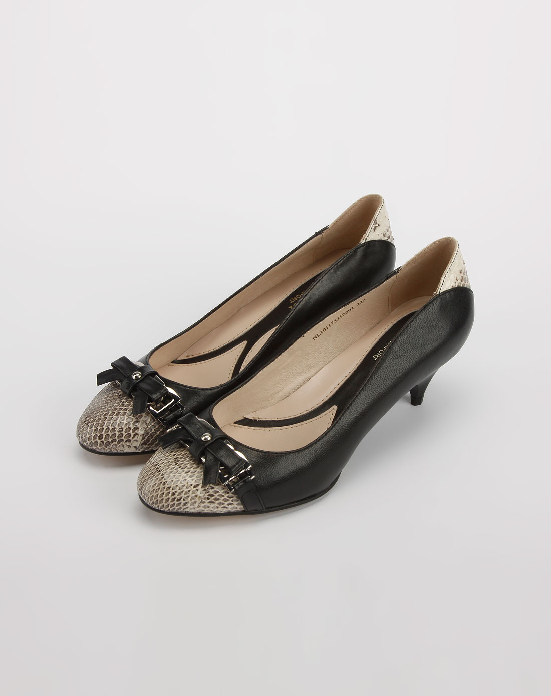 女鞋库存专场 娜然naturalizer 黑/灰色高跟鞋