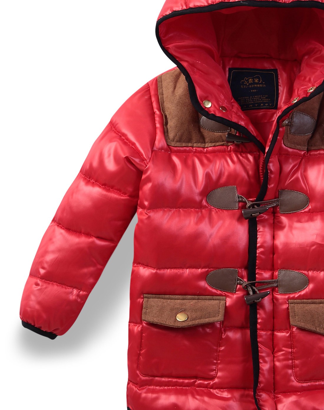 男童古典红羽绒服