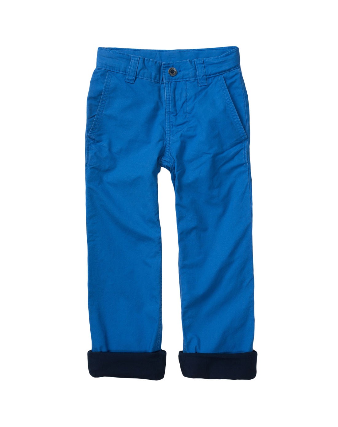 儿童装蓝色加厚内衬休闲长裤