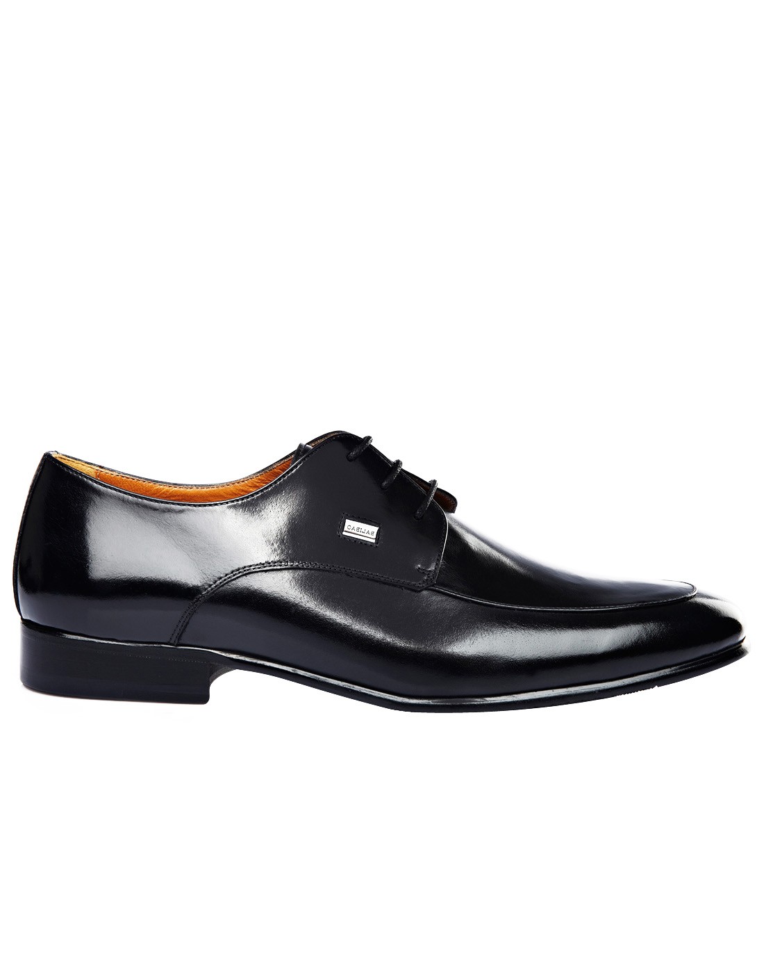 意大利进口黑色袋鼠皮/牛皮舒适商务皮鞋