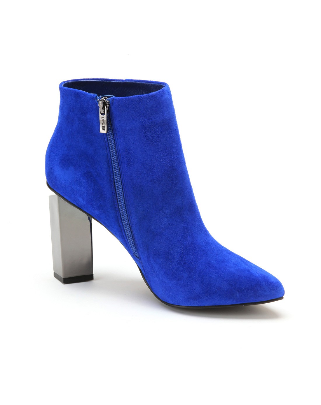 迪芙斯dfuse 蓝色绒面羊皮职业短靴