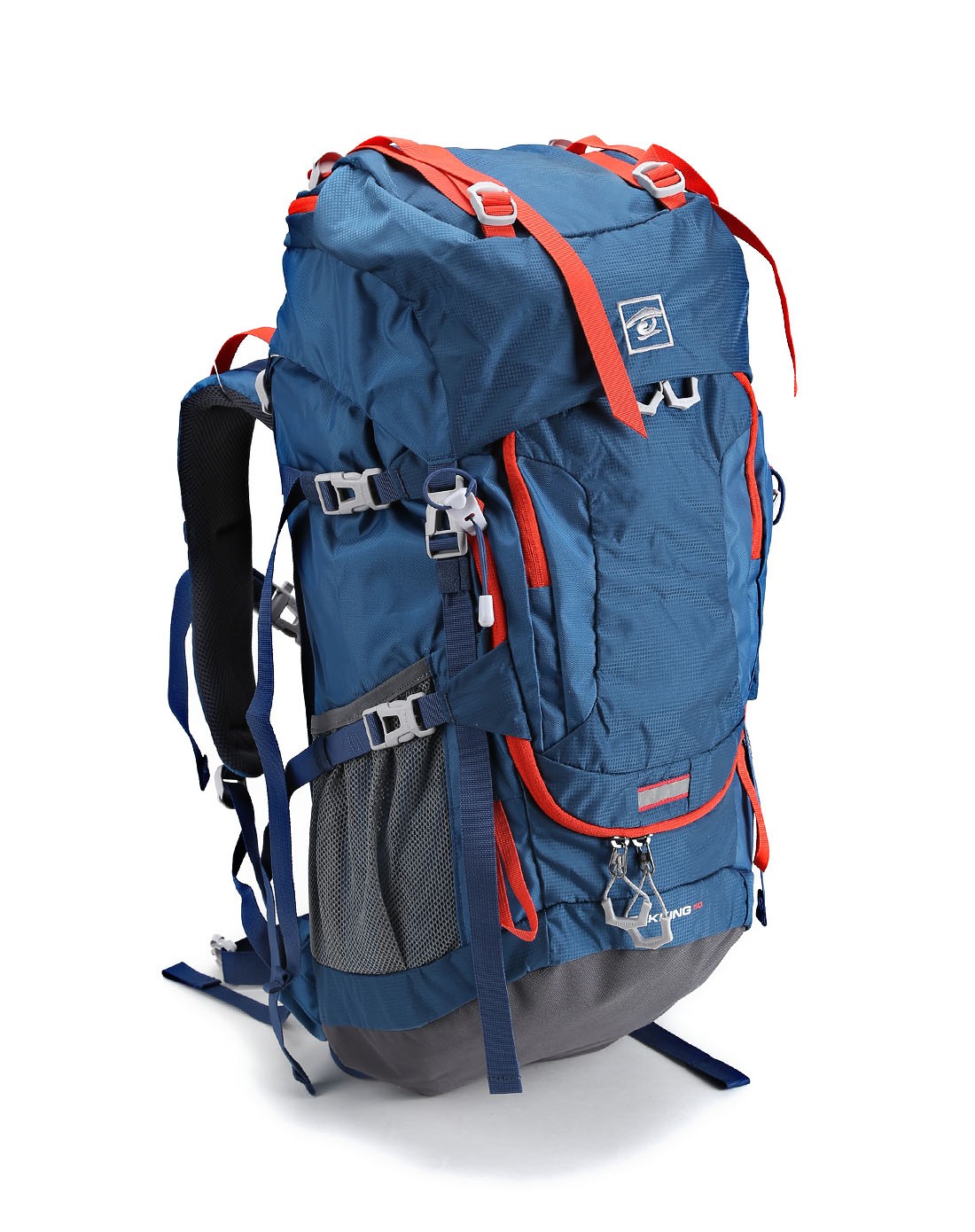 女款铁蓝灰色双肩登山包 大容量50l