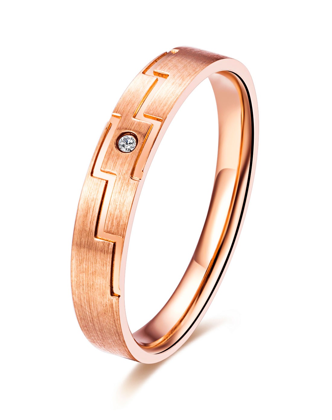 周六福珠宝专场18k玫瑰金钻石高雅戒指mhcnc011_唯品会