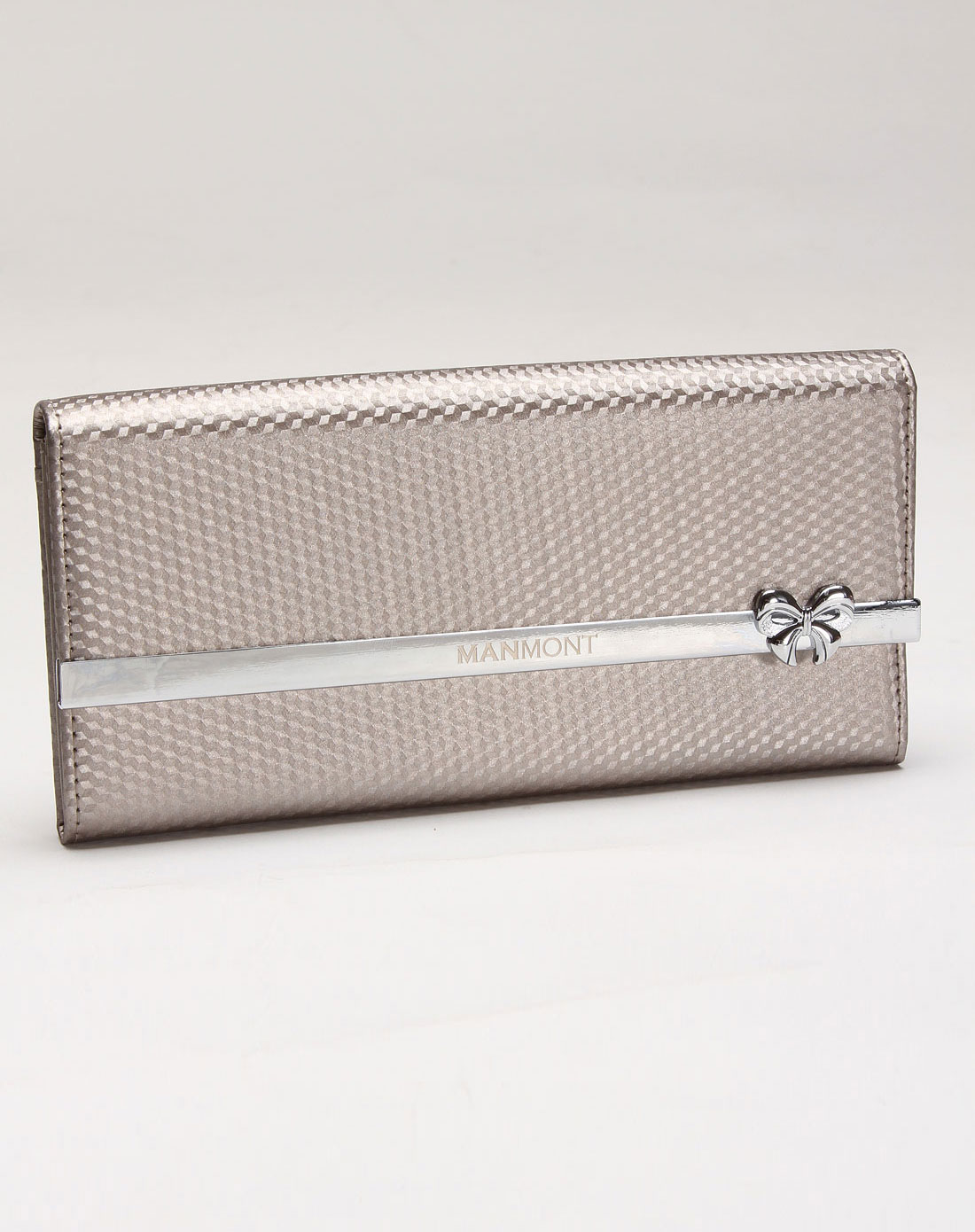 女款银灰色素雅西装包钱包