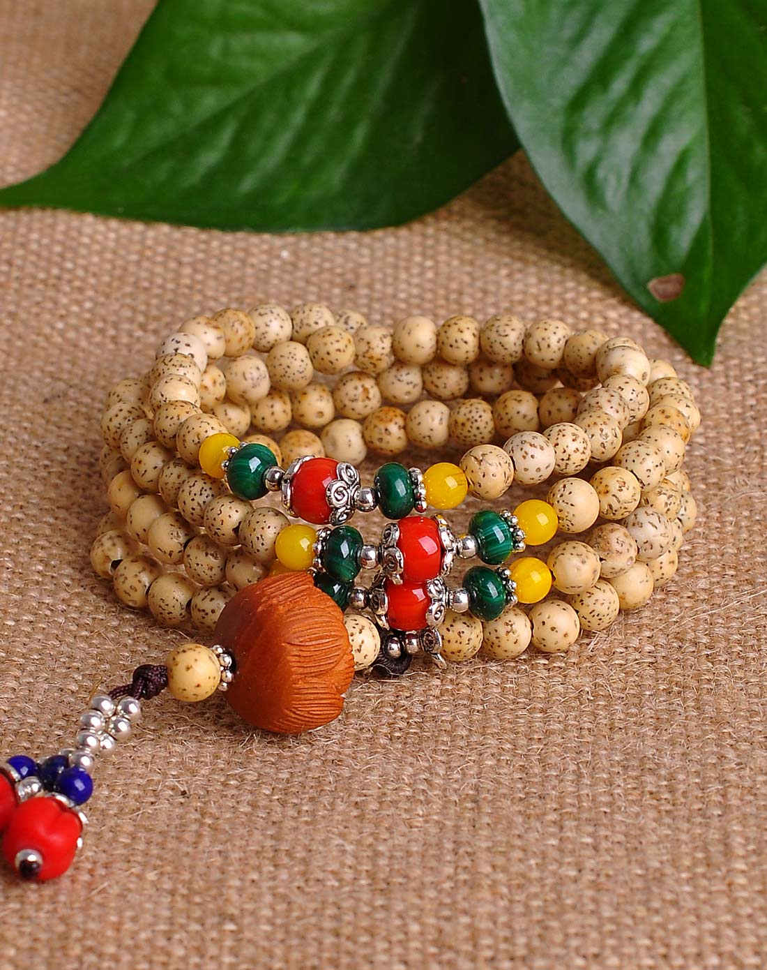 日进斗金星月菩提手链