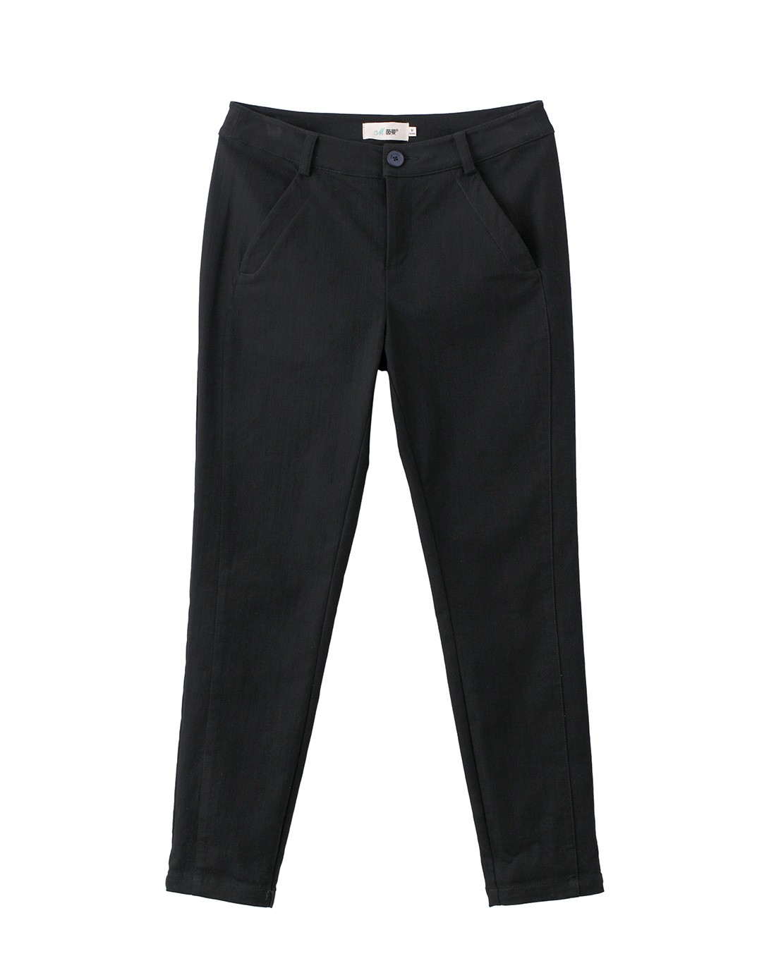 黑色简约文艺棉质裤子