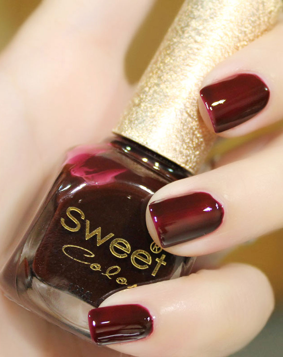 紫红色漆光实色系列指甲油 12ml