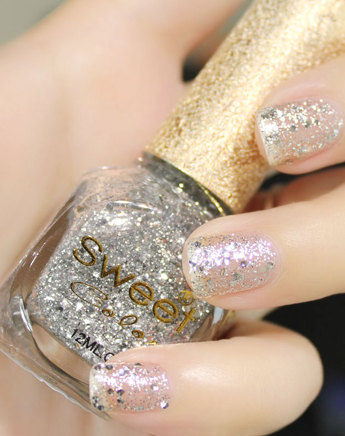 亮银色亮片系列指甲油 12ml