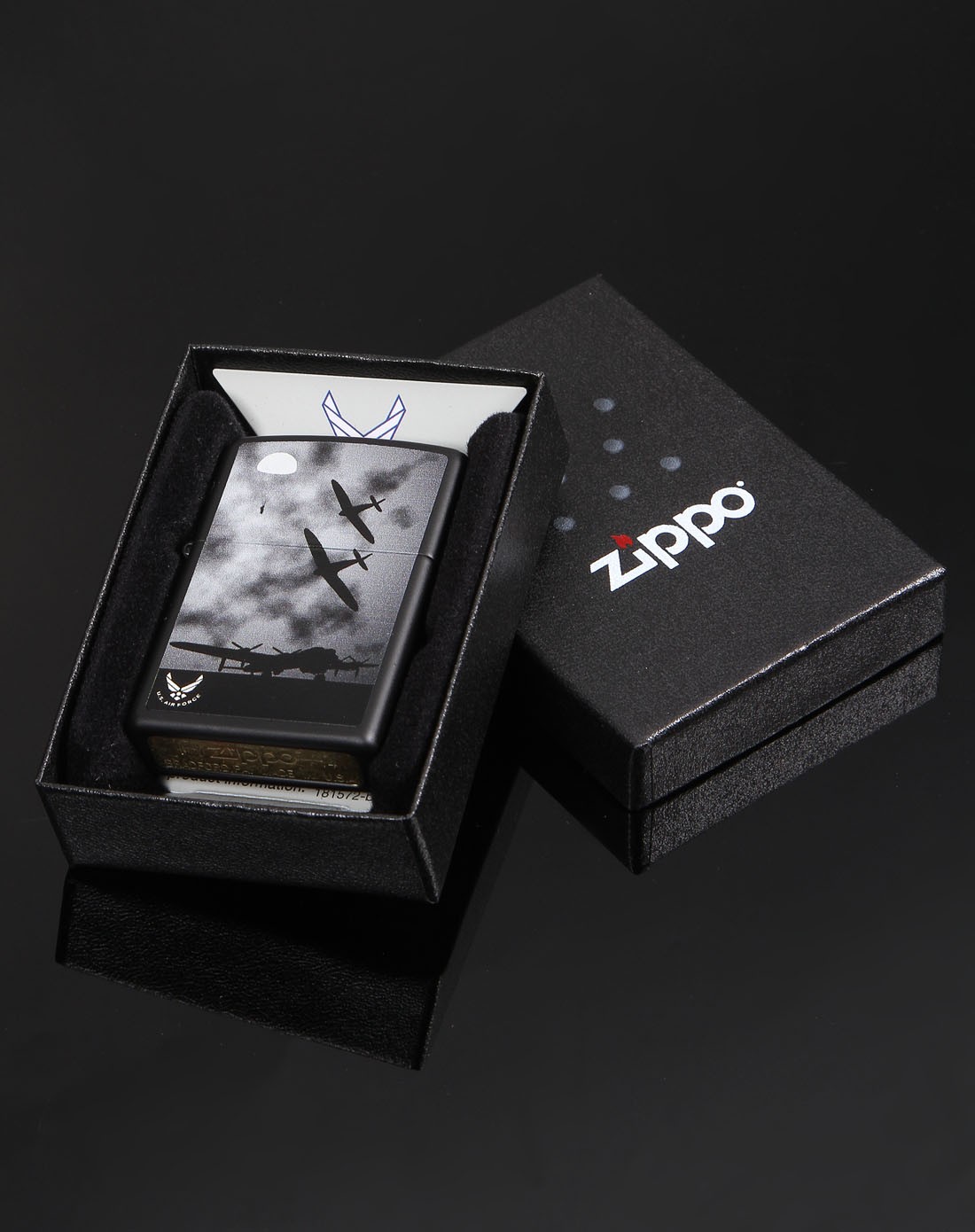芝宝zippo打火机移动端专场-美国空军战机 黑哑漆三空军飞机