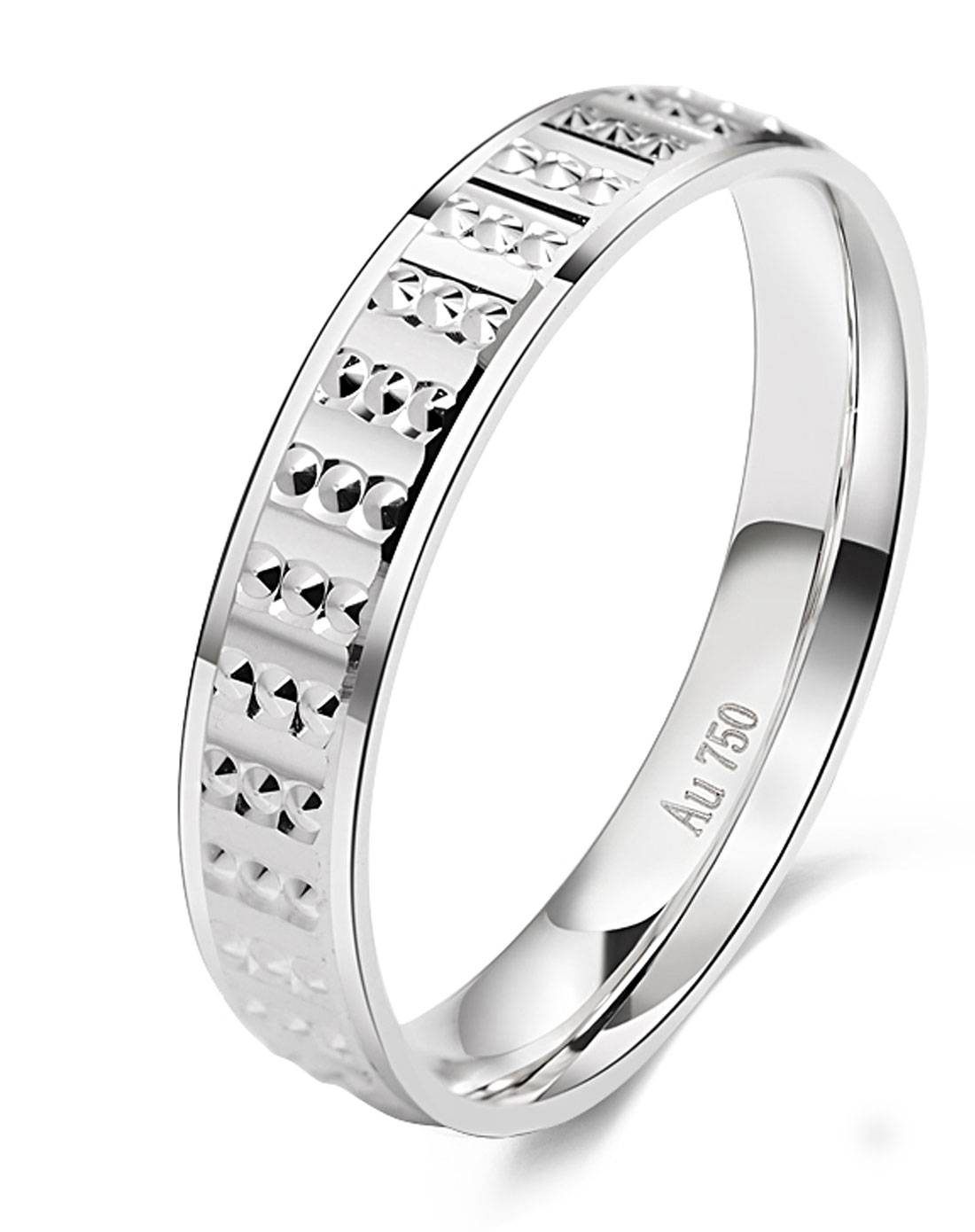 银色18k金cnc空心条戒20