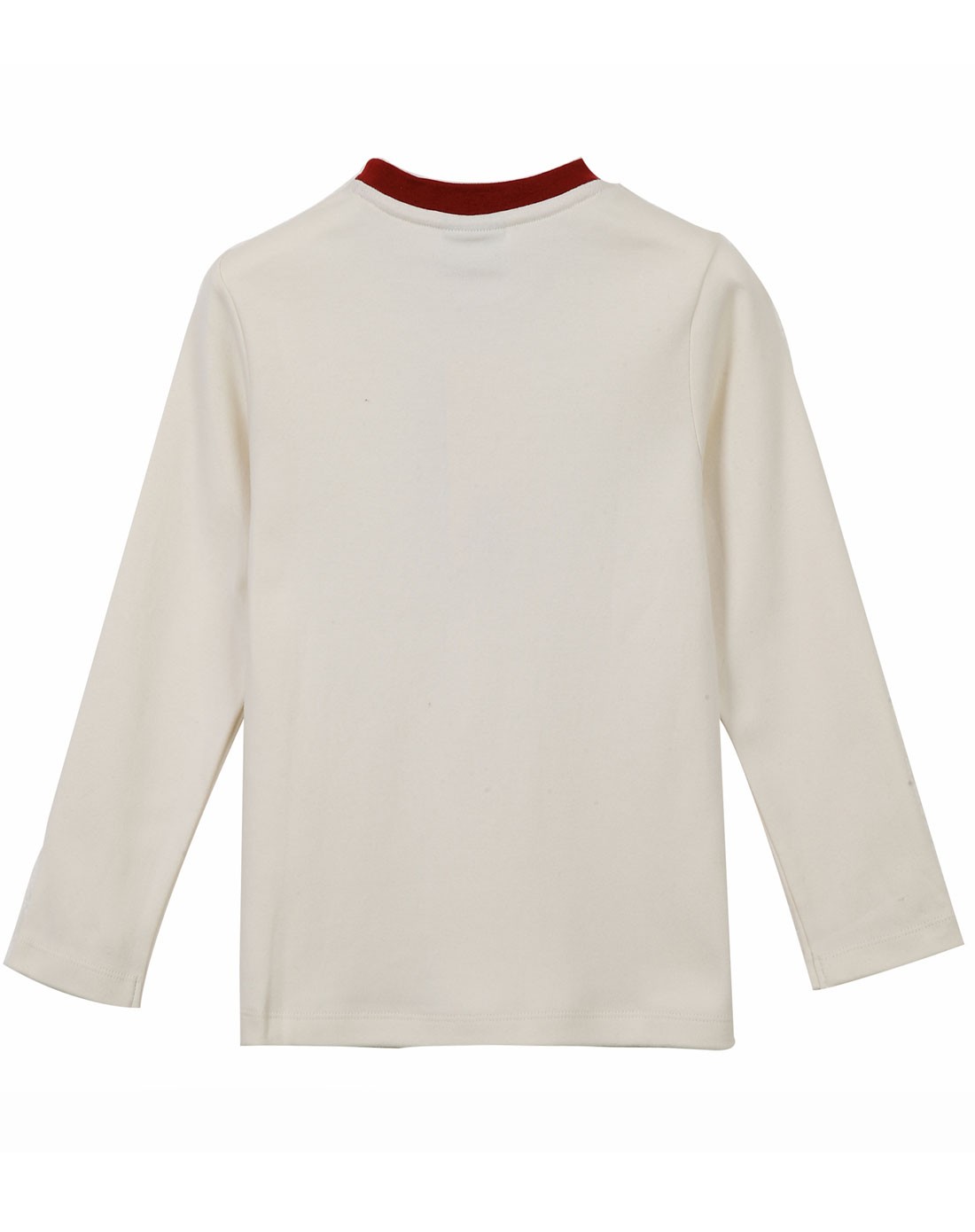 男童白色圆领衫