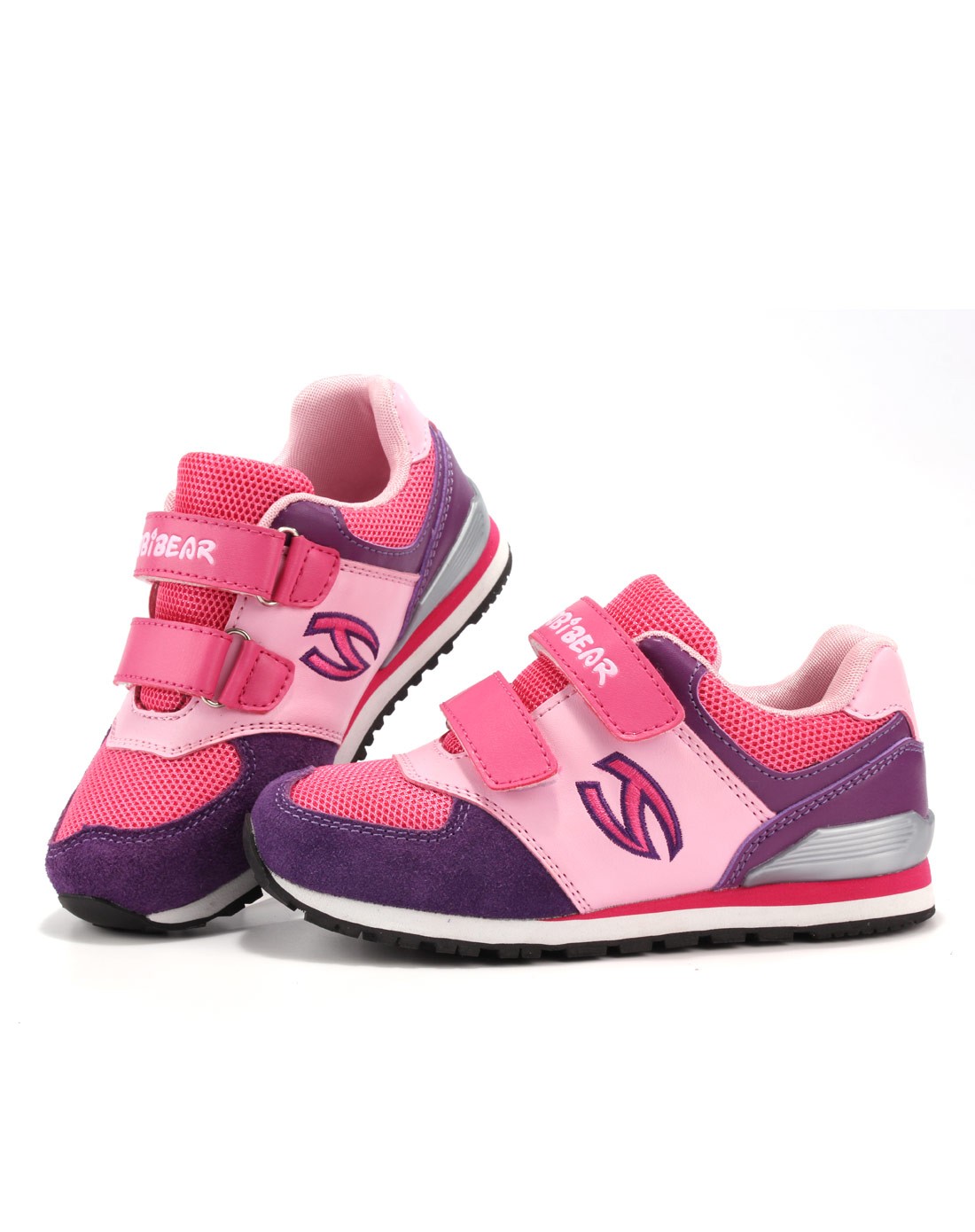 哈比熊女童装童鞋混合专场-女童粉红/紫时尚运动鞋