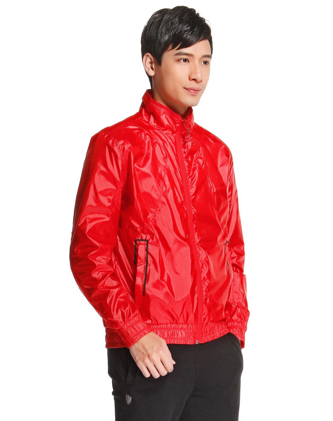 防风透气 男款赛车红色长袖梭织外套