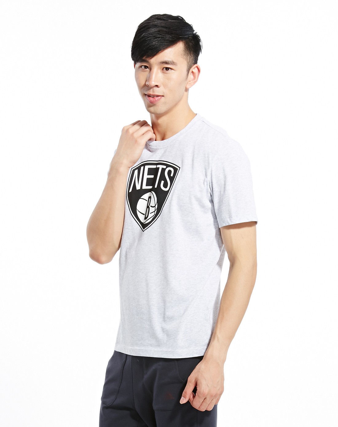 快干排汗 男款灰白色短袖t恤 篮球系列