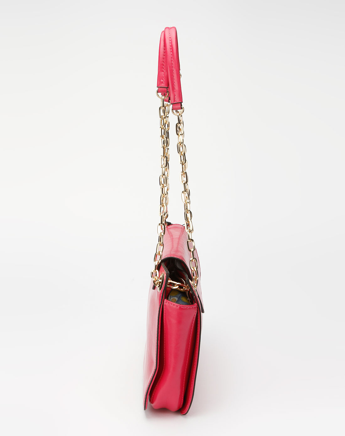 黑桃皇后queen spade女包专场-玫红色简约单肩两用包