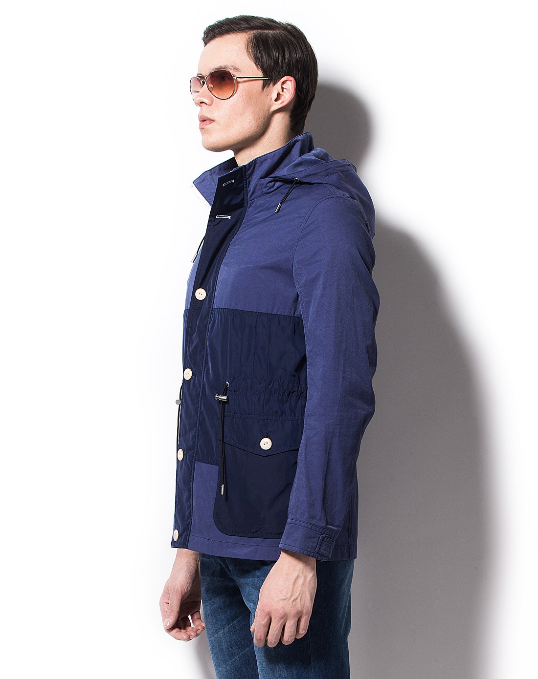 angelo男士蓝色夹克外套hsv81091u235_唯品会