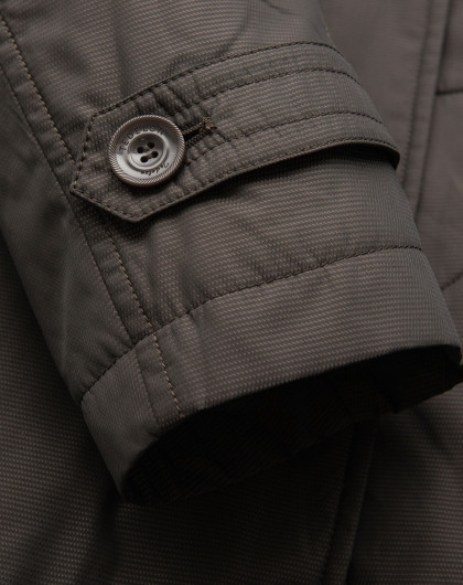 驼灰色水貂毛领大气商务尼克服