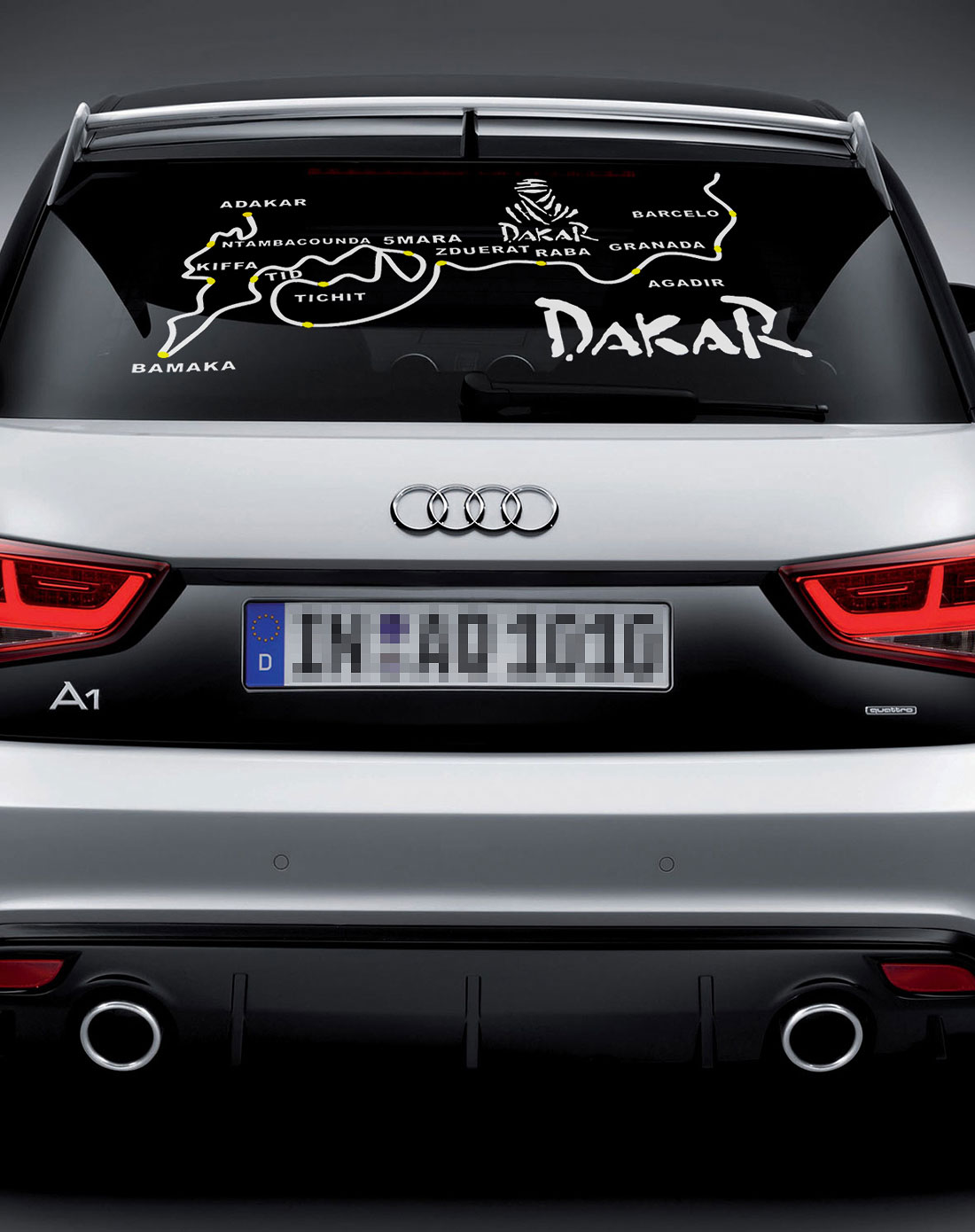 达喀尔拉力赛反光赛道车贴汽车玻璃贴