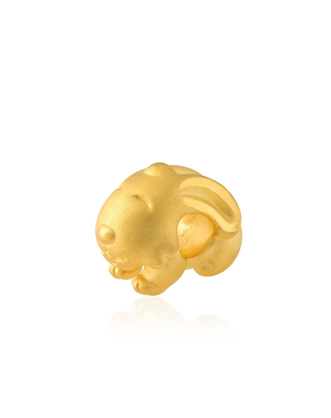 中国黄金珠宝专场-千足金硬金生肖兔挂件1.09克