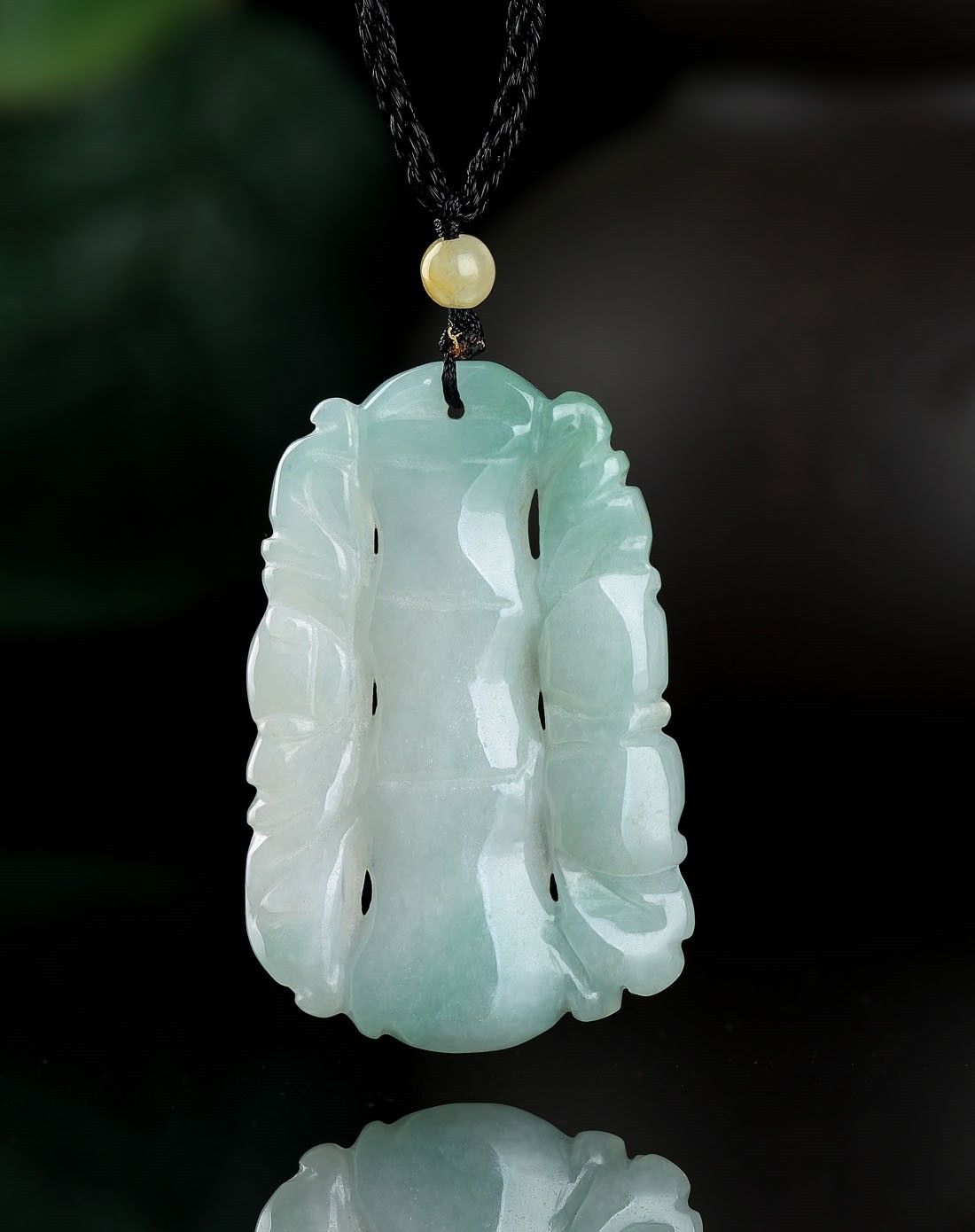 天然a货翡翠节节高升吊坠(附权威鉴定证书)