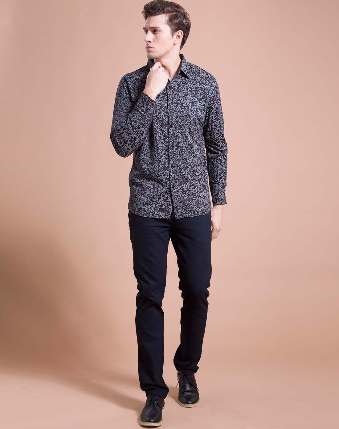 卡雷狄洛男灰色衬衫