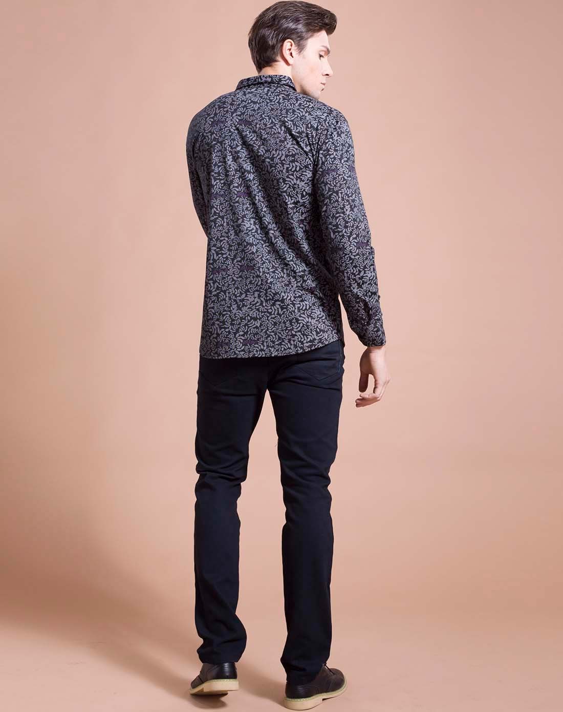 卡雷狄洛男灰色衬衫