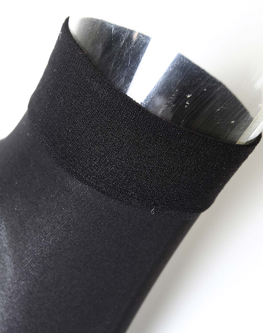 寓美 女款黑色薄天鹅绒短袜(6双装)